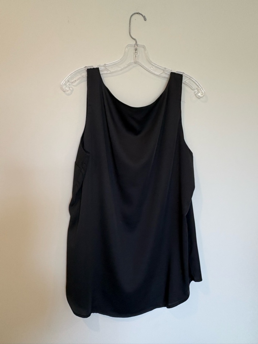 Katherine Barclay Black Cowl Neck Sleeveless Blouse Size L Elegant Work Top - Picture 5 of 5